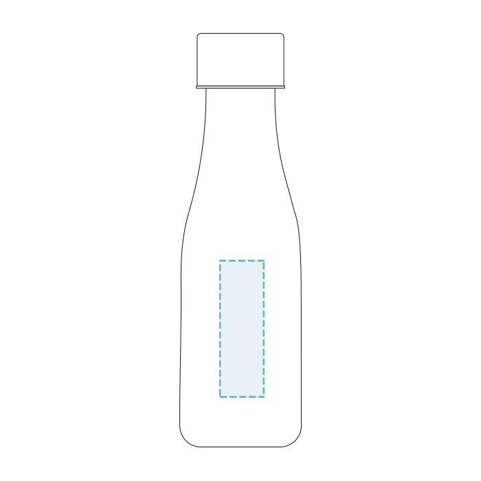 Bottle with Crystal Clear Steel Cap